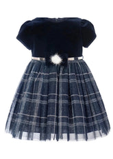 BALLOON CHIC Blue Velvet Dress | Kizzies