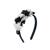 Baby Girls Flowers Headband Navy