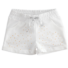 iDO Girls White Rhinestone Shorts