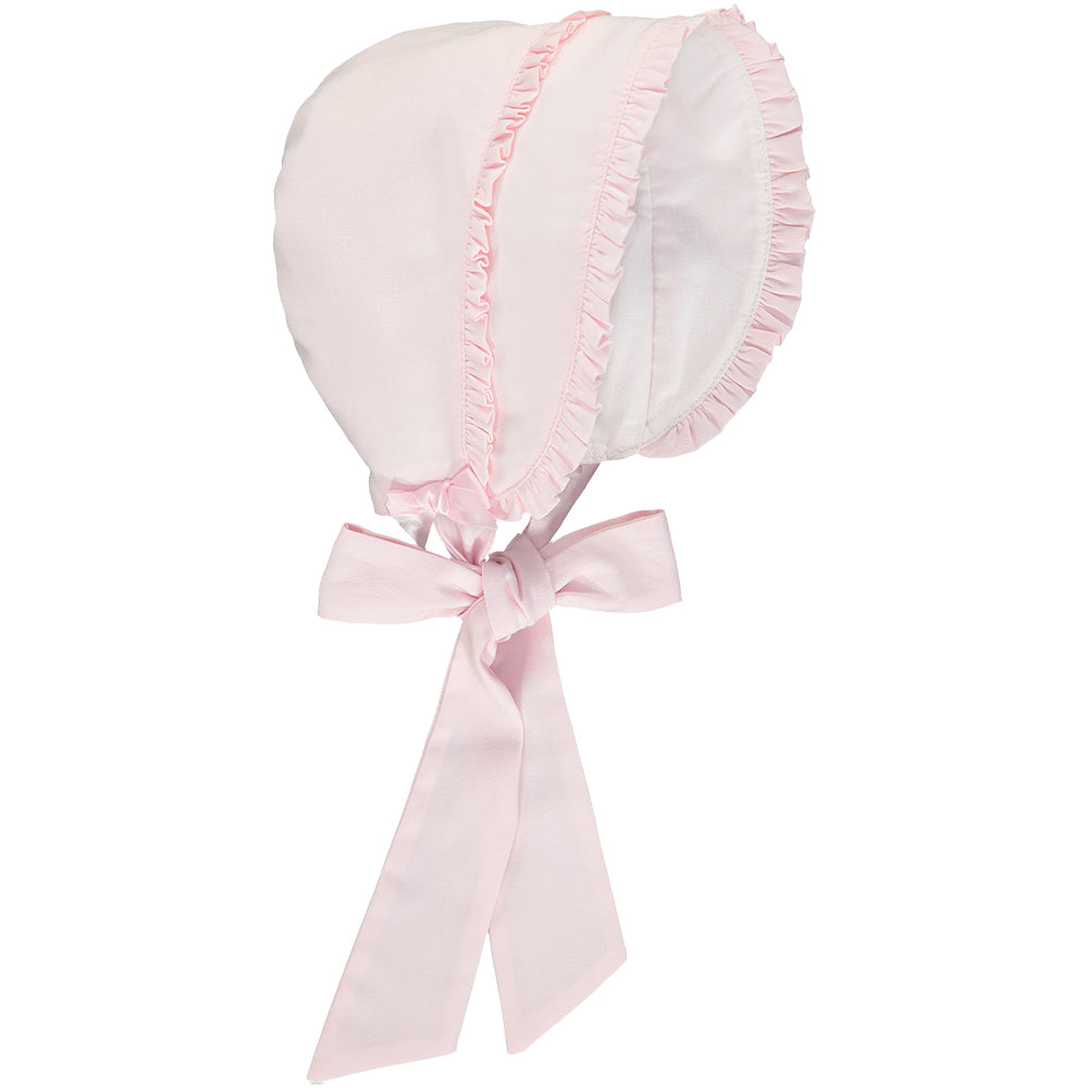 Suzanne Frilled Bonnet Pink Suzanne Frilled Bonnet Pink