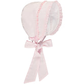 SUZANNE Frilled Bonnet Pink
