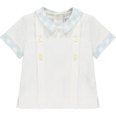 Benedict Check Print Top Short Set