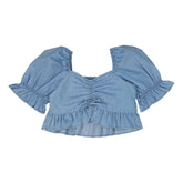 Girls Junior Smock Top with Ruffle