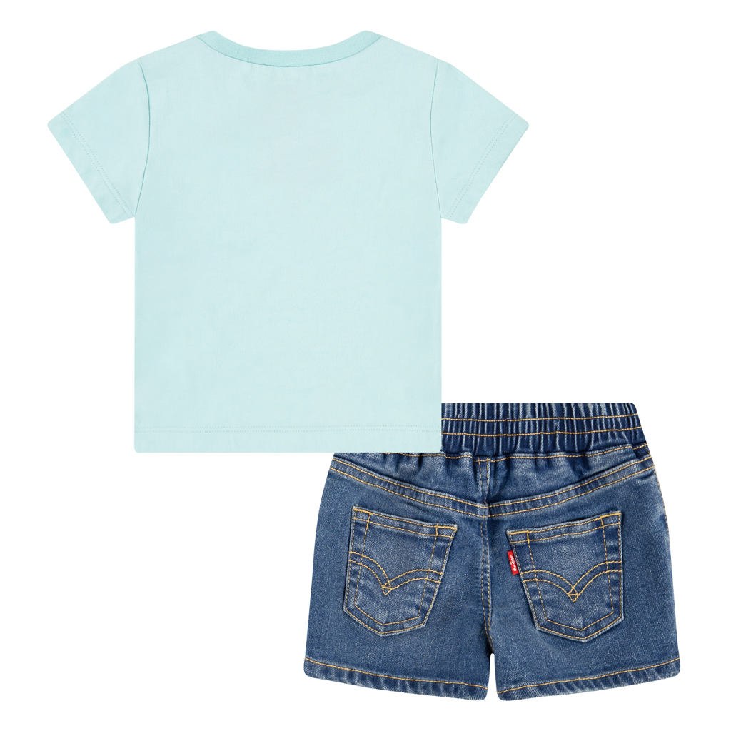LEVIS Baby Boys Core Logo Denim Short Set LEVIS Baby Boys Core Logo Denim Short Set