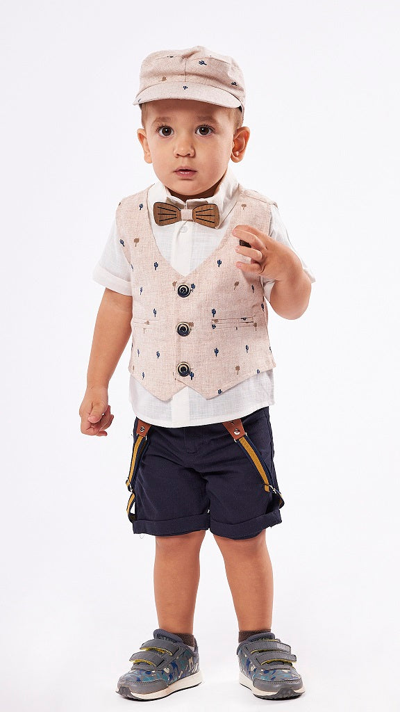 Baby Boys Short Waistcoat Set Baby Boys Short Waistcoat Set