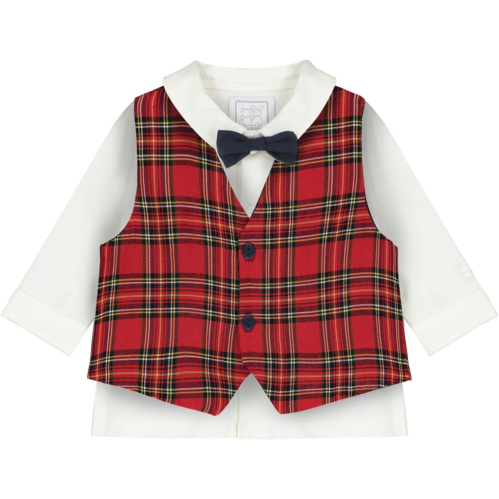 Campbell Baby Boys Red Tartan Outfit Campbell Baby Boys Red Tartan Outfit