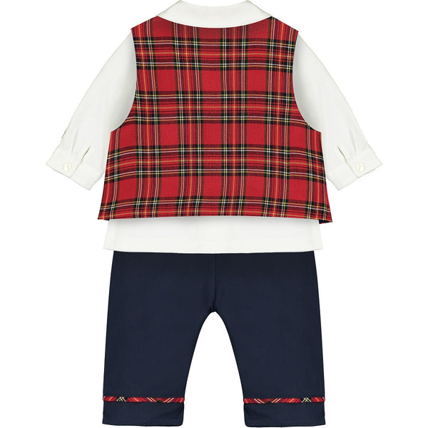 Campbell Baby Boys Red Tartan Outfit