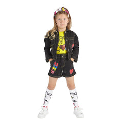 ADEE Denim Jacket And Shorts