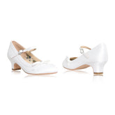 BETH Satin Bow Diamante Shoes