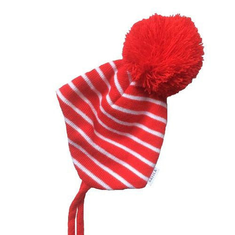 Satila Gemini Baby Red Pom Hat - Kizzies, Hats - Childrens Wear