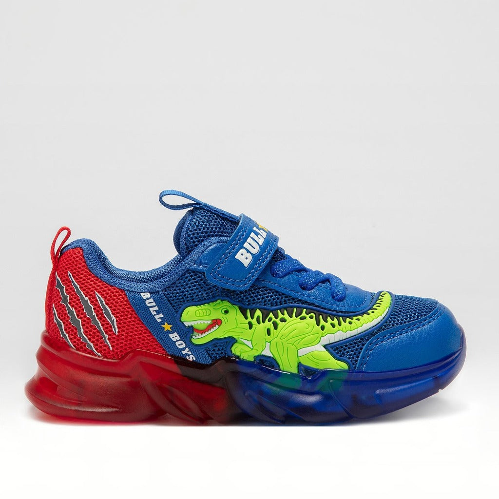 Bull Boys T-Rex Lights Blue Trainers | Kizzies Childrenswear Bull Boys T-Rex Lights Blue Trainers | Kizzies Childrenswear