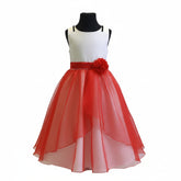 Linzi Jay Tulle Overskirt with Satin Waistband - Watermelon