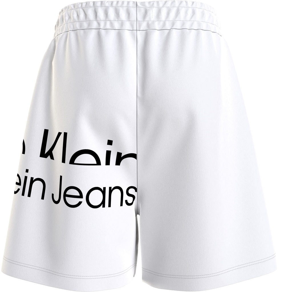CALVIN KLEIN Logo Jogger Shorts White CALVIN KLEIN Logo Jogger Shorts White