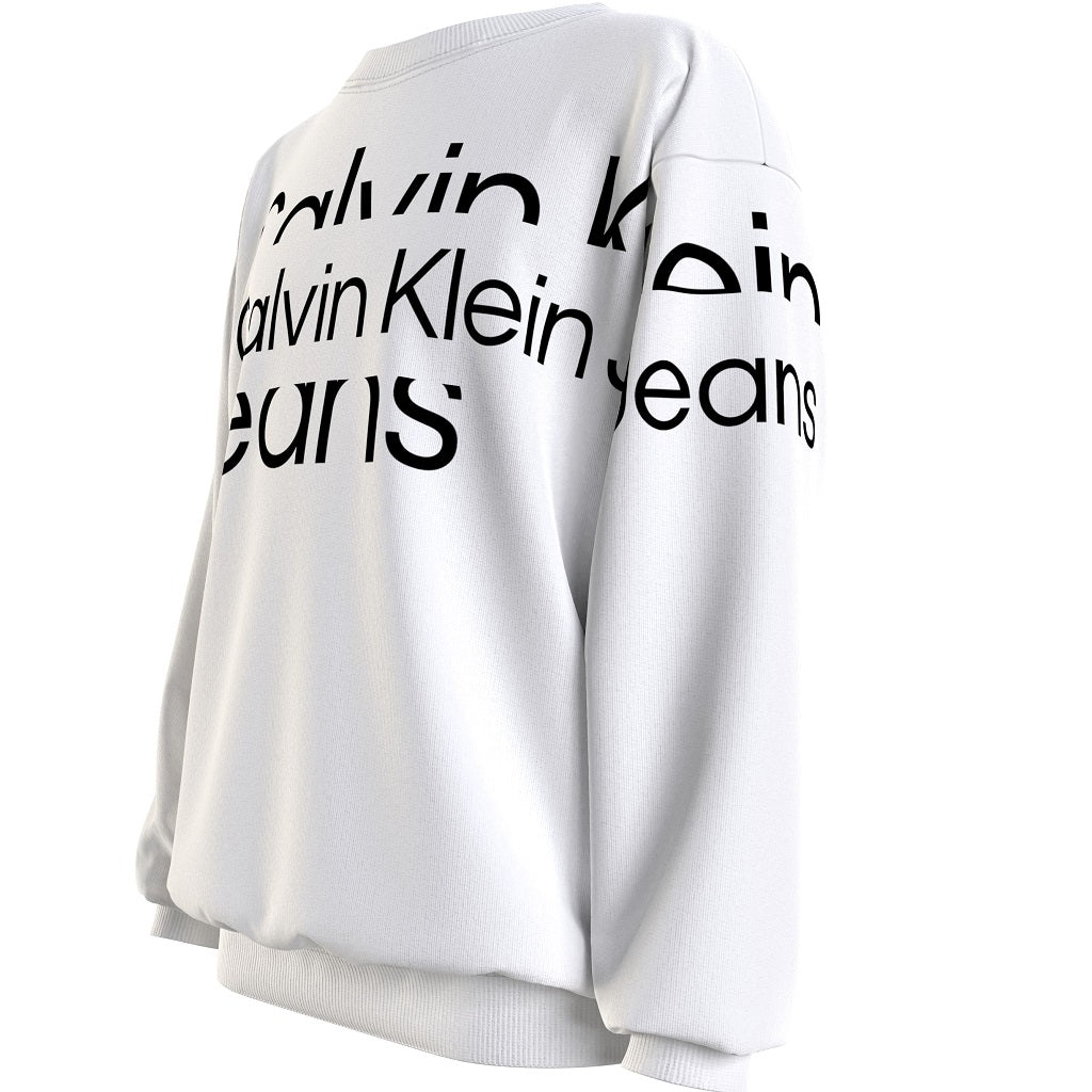 CALVIN KLEIN Logo Sweatshirt White CALVIN KLEIN Logo Sweatshirt White
