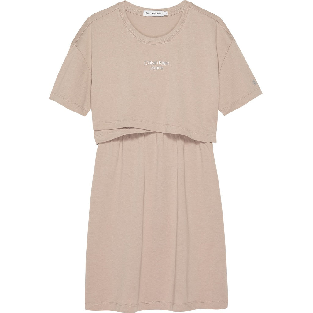 CK Girls Overlap SS T-Shirt Dress