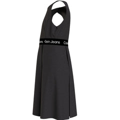 CALVIN KLEIN Milano Logo Tape Dress Black