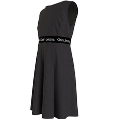 CALVIN KLEIN Milano Logo Tape Dress Black