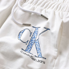 CALVIN KLEIN Girls Monogram Shorts White