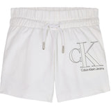 CK Girls CLR Reveal Monogram Shorts White | Kizzies