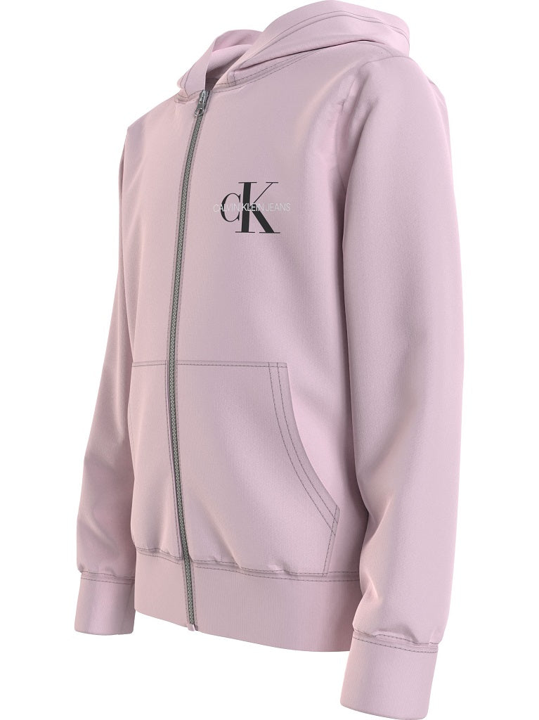 Monogram Zip Up Hoodie