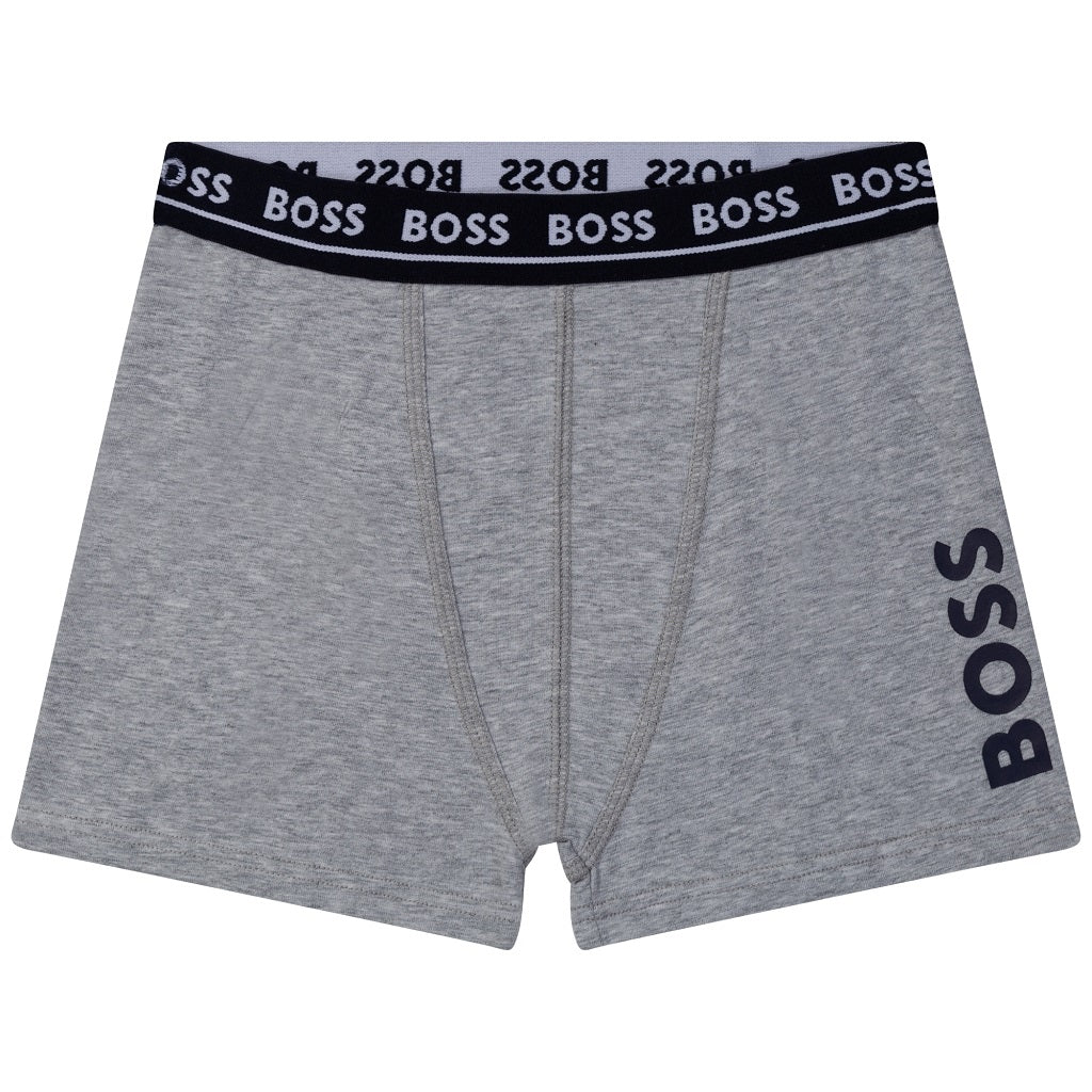 BOSS KIDS Boxer Shorts Navy Grey BOSS KIDS Boxer Shorts Navy Grey