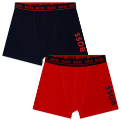 BOSS KIDS Boxer Shorts Red Navy
