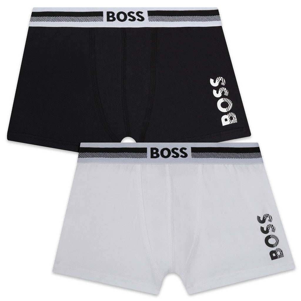 BOSS Kids Set of 2 Boxer Shorts Black