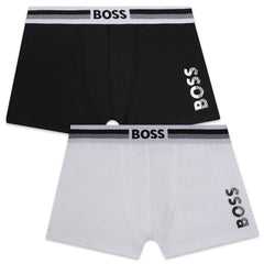 BOSS Kids Set of 2 Boxer Shorts Black