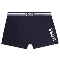 BOSS KIDS 2 Boxer Shorts Set Navy Grey