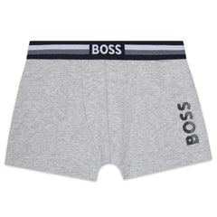 BOSS KIDS 2 Boxer Shorts Set Navy Grey