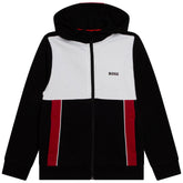 BOSS Kids Hooded Track Cardigan Black - Kizzies