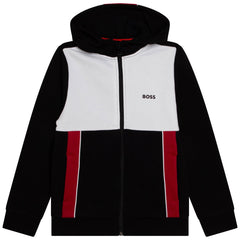 BOSS Kids Hooded Track Cardigan Black - Kizzies