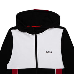 BOSS KIDS Hooded Zipper Black
