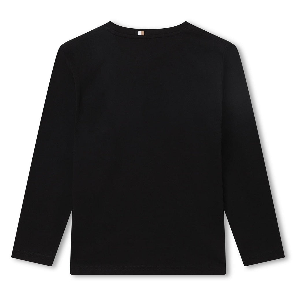 BOSS KIDS Long Sleeved T-Shirt Black BOSS KIDS Long Sleeved T-Shirt Black