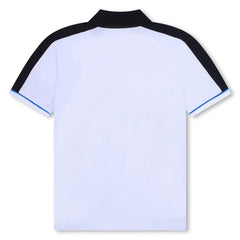 BOSS KIDS Short Sleeve Polo White Blue