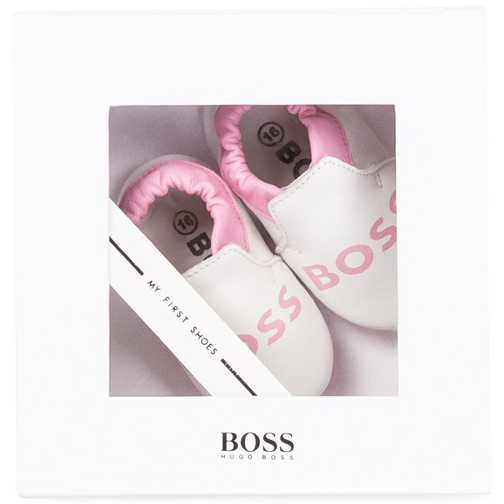 BOSS Baby Slippers White Pink