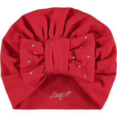 LITTLE A Diamante Turban Red