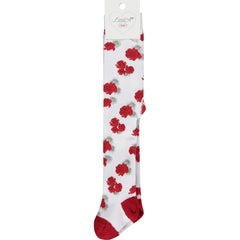LITTLE A Rose Print Tights
