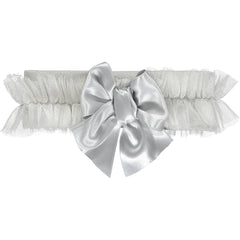 LITTLE A Lurex Frill Headband Silver