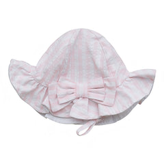 LITTLE A Check Sunhat Pink