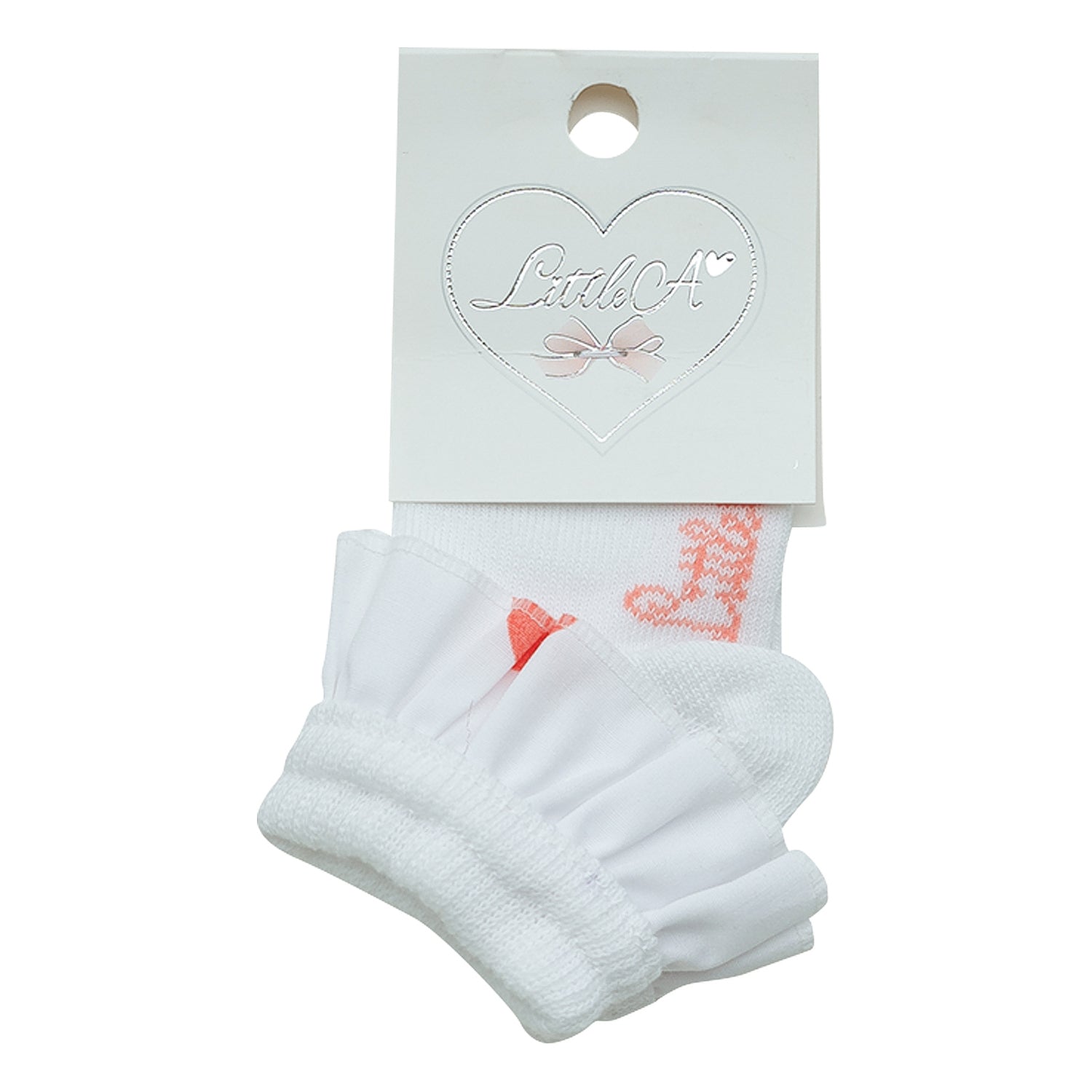 LITTLE A Polka Dot Ankle Socks White LITTLE A Polka Dot Ankle Socks White