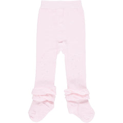 LITTLE A Diamante Frill Tights Pink