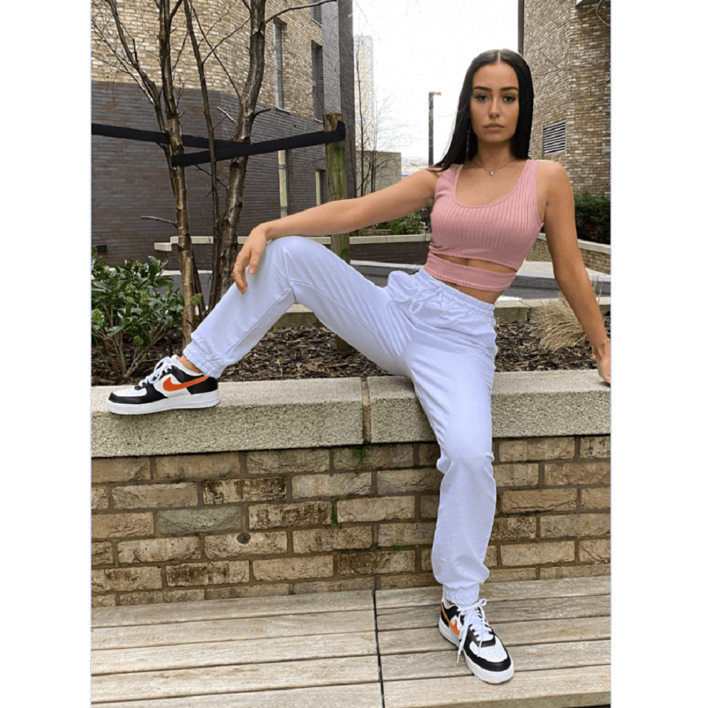 Cut Out Front Rib Knit Crop Top Pink Cut Out Front Rib Knit Crop Top Pink