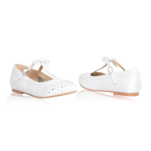 Ruthie Satin Communion - Flower Girl Shoes - Kizzies Childrens Wear