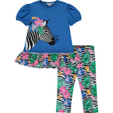ADEE Tropical Zebra Legging Set