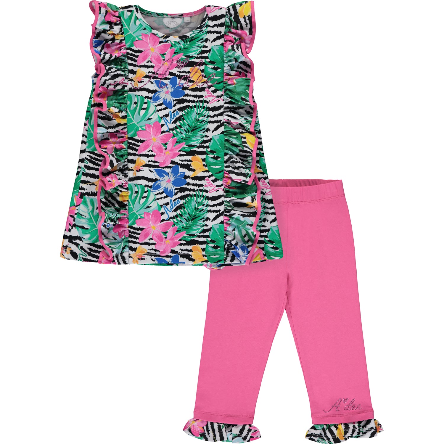 ADEE Tropical Frill Legging Set ADEE Tropical Frill Legging Set