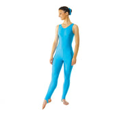 Sleeveless Catsuit CAT1 - Plain at front with stirrup. Kingfisher