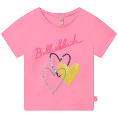 BILLIEBLUSH Girls Sequin Heart T-Shirt