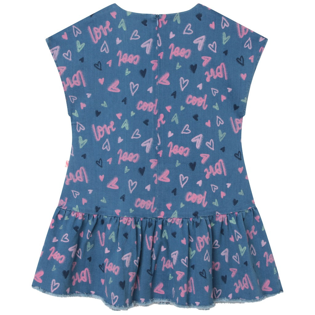 BILLIEBLUSH Girls Heart Denim Dress BILLIEBLUSH Girls Heart Denim Dress