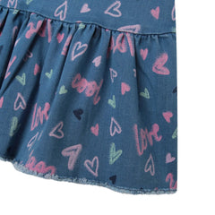 BILLIEBLUSH Girls Heart Denim Dress